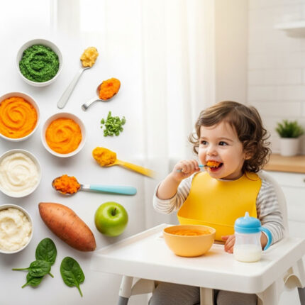 Diet for children 6 months to 1 year